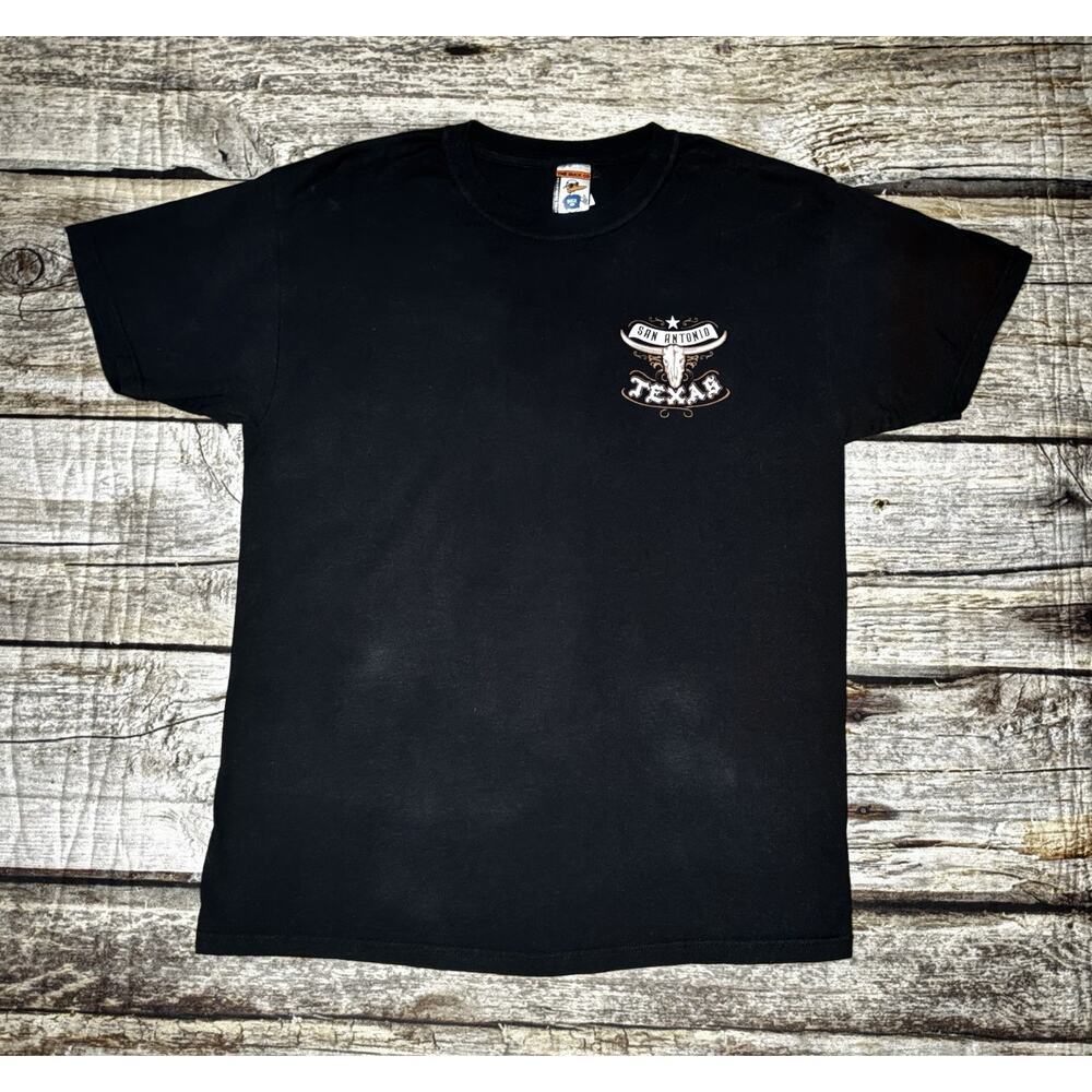 The Duck CO Company San Antonio Texas Lone Star T Shirt Mens Size Medium Black - Picture 3 of 6